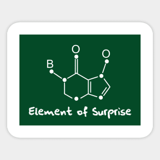 chemical formula of boo Sticker